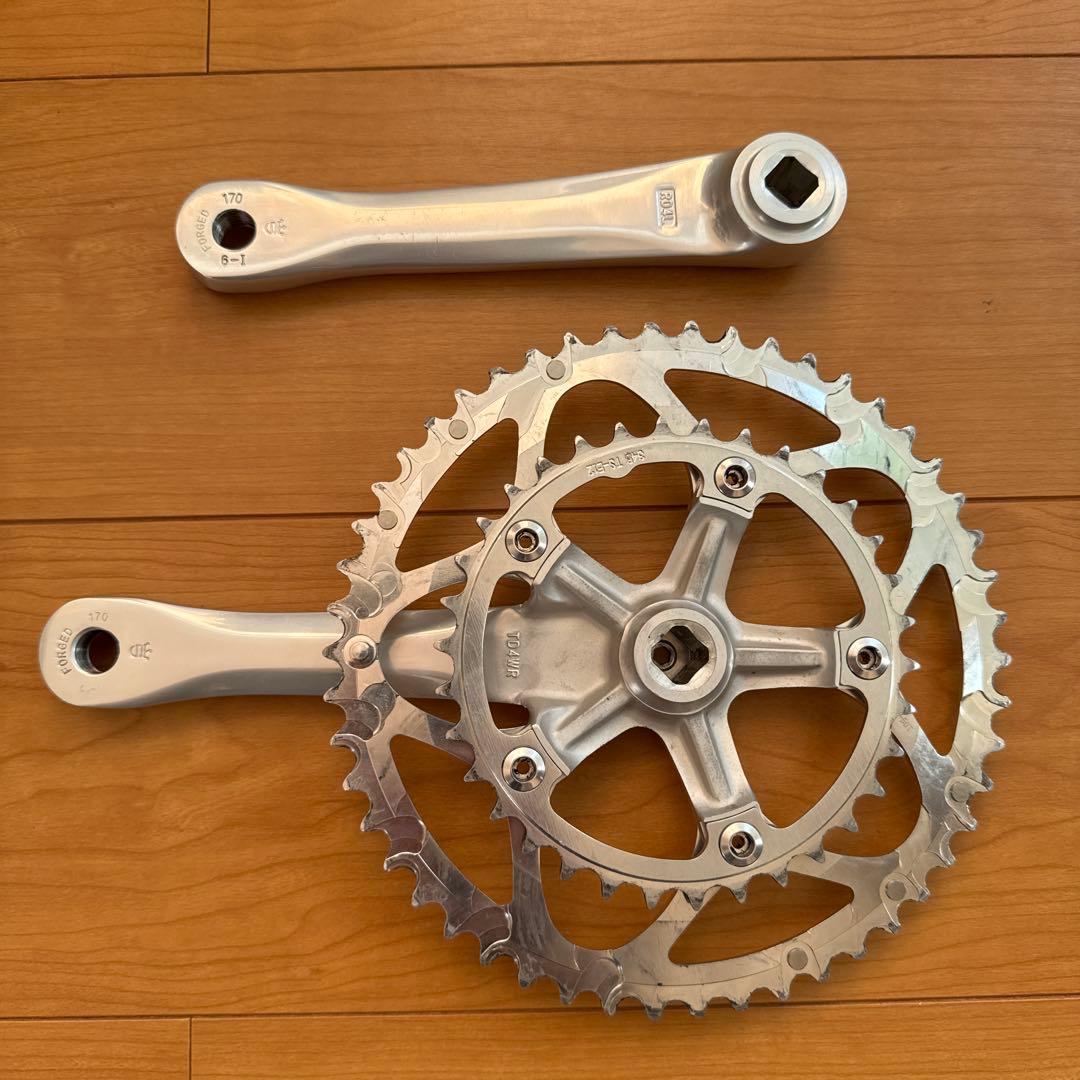 Sugino Might Tour クランクセット シルバー