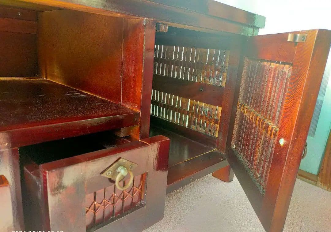 値下げしました✨アンティーク木製テレビボード 引き戸付き