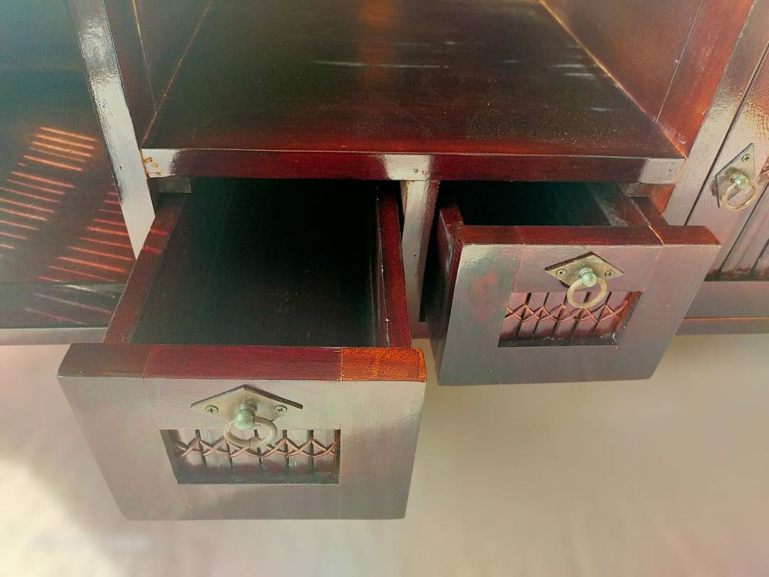 値下げしました✨アンティーク木製テレビボード 引き戸付き