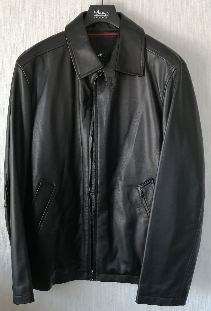 メンズ レザーブルゾン
