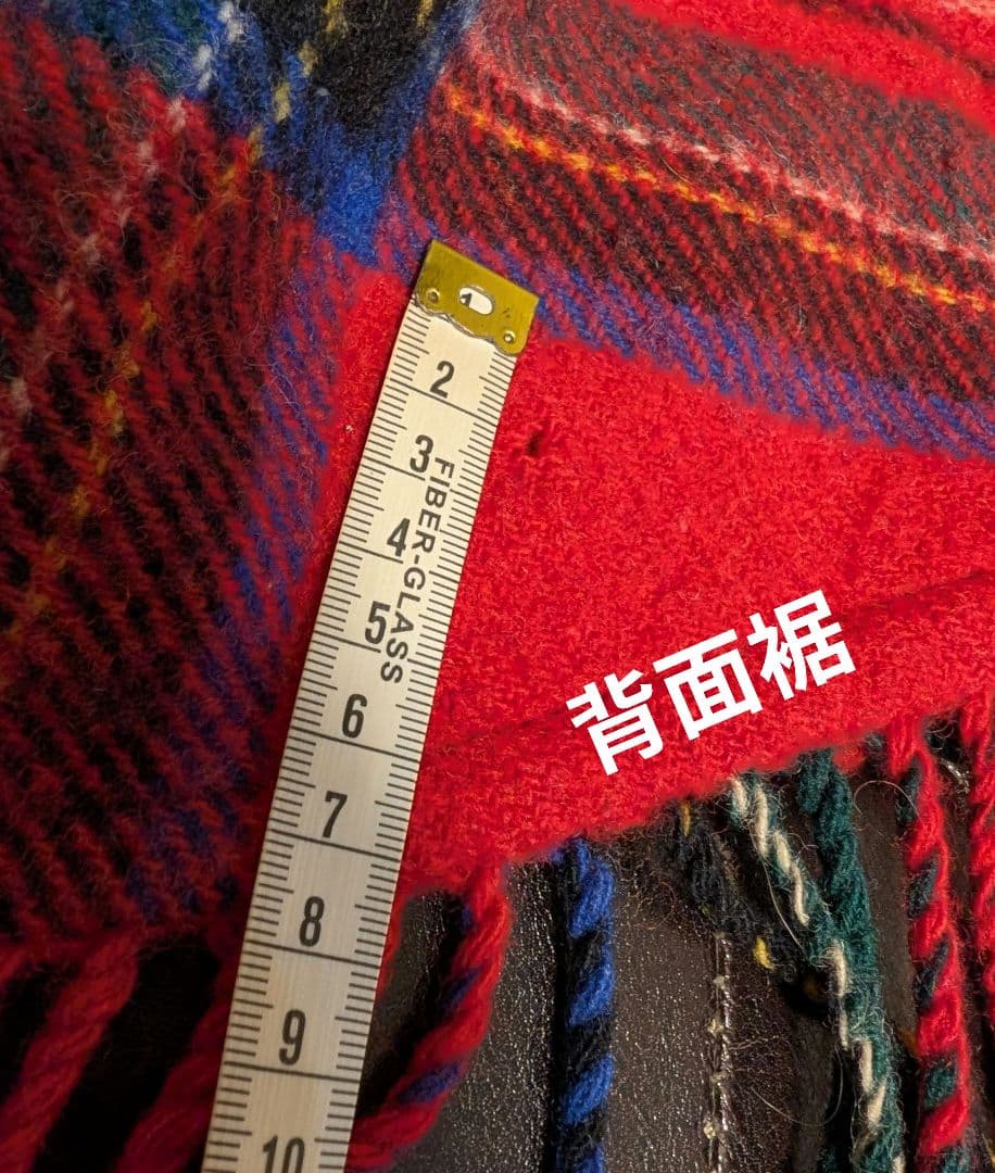 60's　70's　ヴィンテージ　タータンチェック　ケープジャケット　フード付き