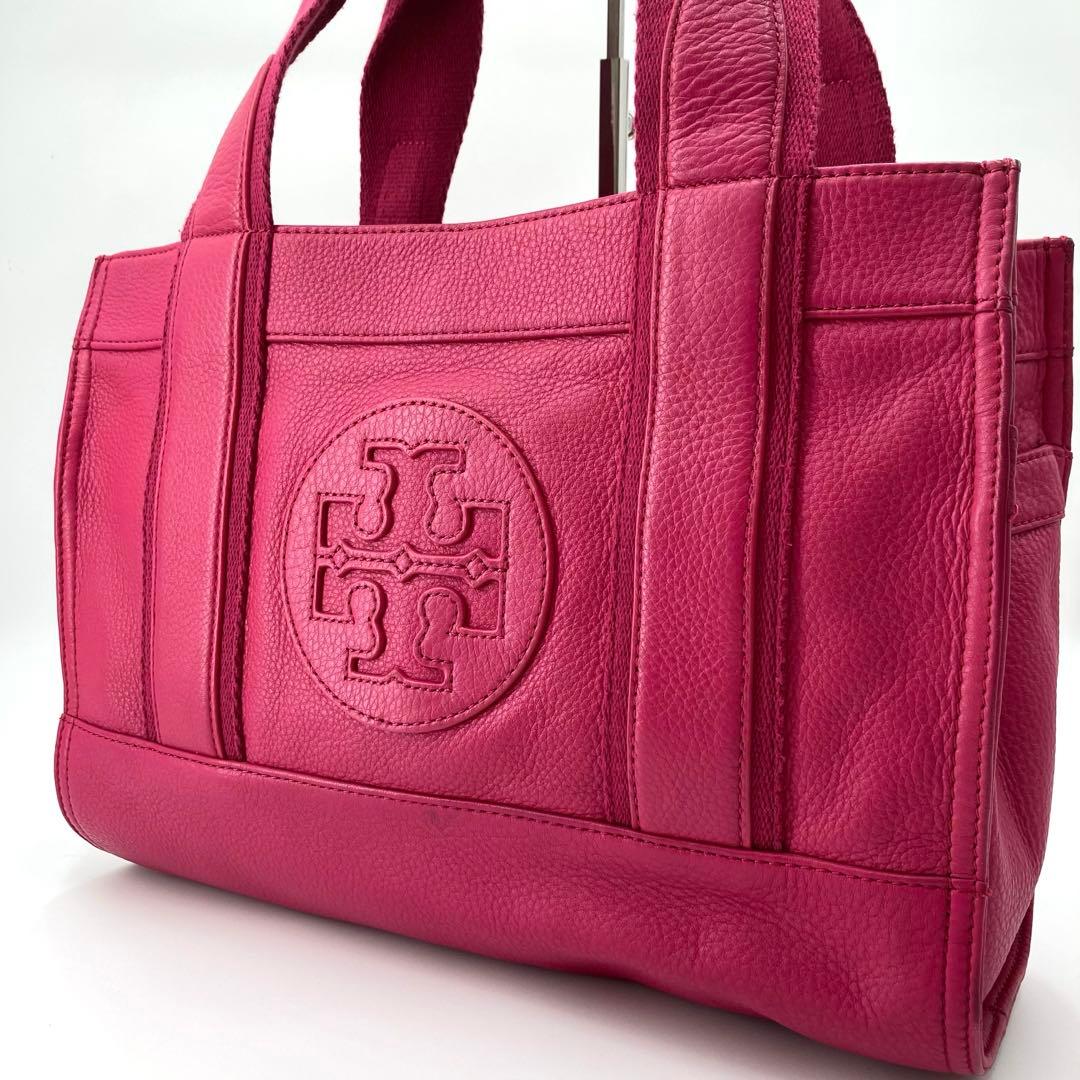 美品✨TORY BURCH トリーバーチ エラ レザー トートバッグ ピンク
