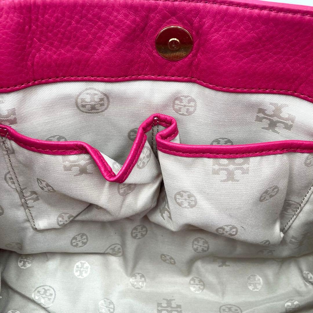 美品✨TORY BURCH トリーバーチ エラ レザー トートバッグ ピンク