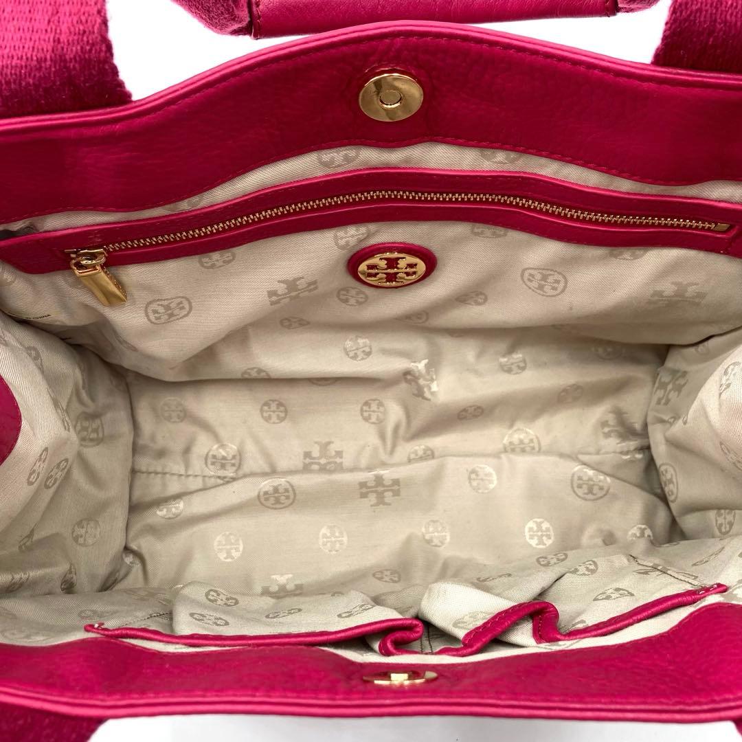 美品✨TORY BURCH トリーバーチ エラ レザー トートバッグ ピンク