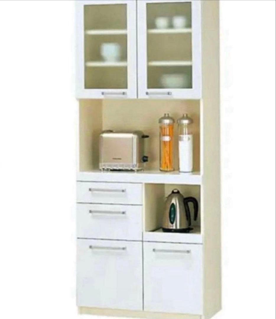 【美品】【完売品】【完成品】パモウナYC-S750R ウォールナット　食器棚