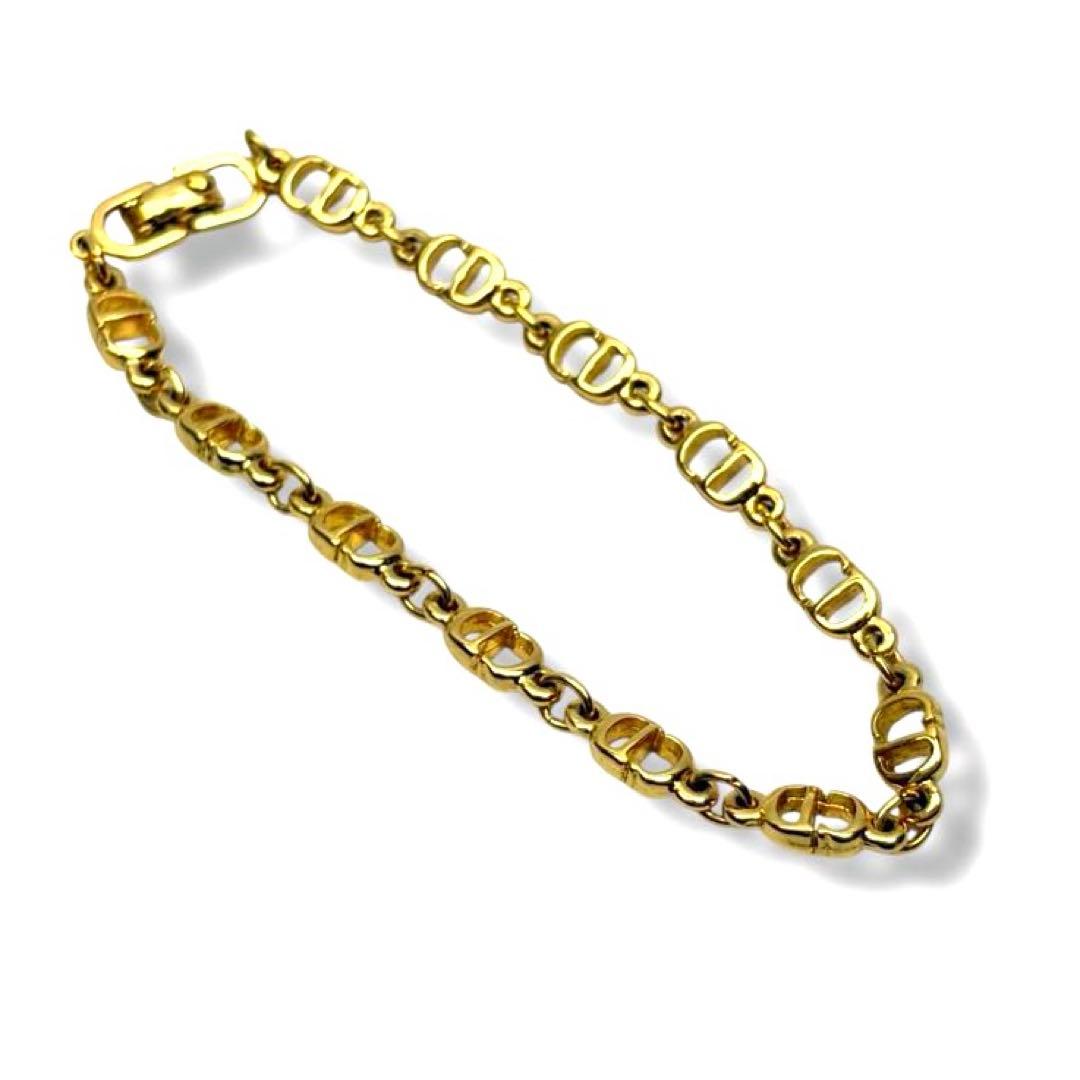 Christian Dior CDロゴ ブレスレット ゴールド ヴィンテージ