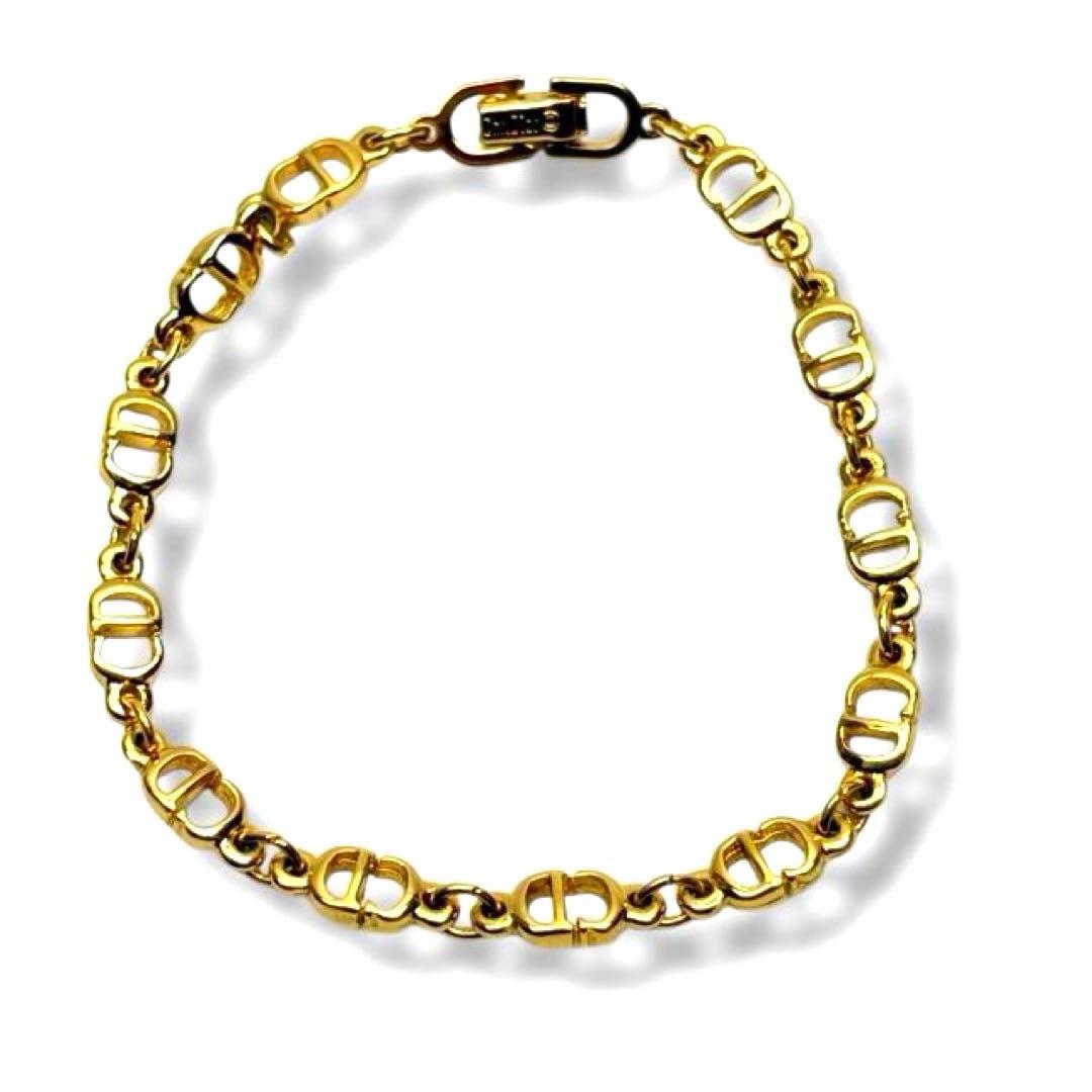 Christian Dior CDロゴ ブレスレット ゴールド ヴィンテージ