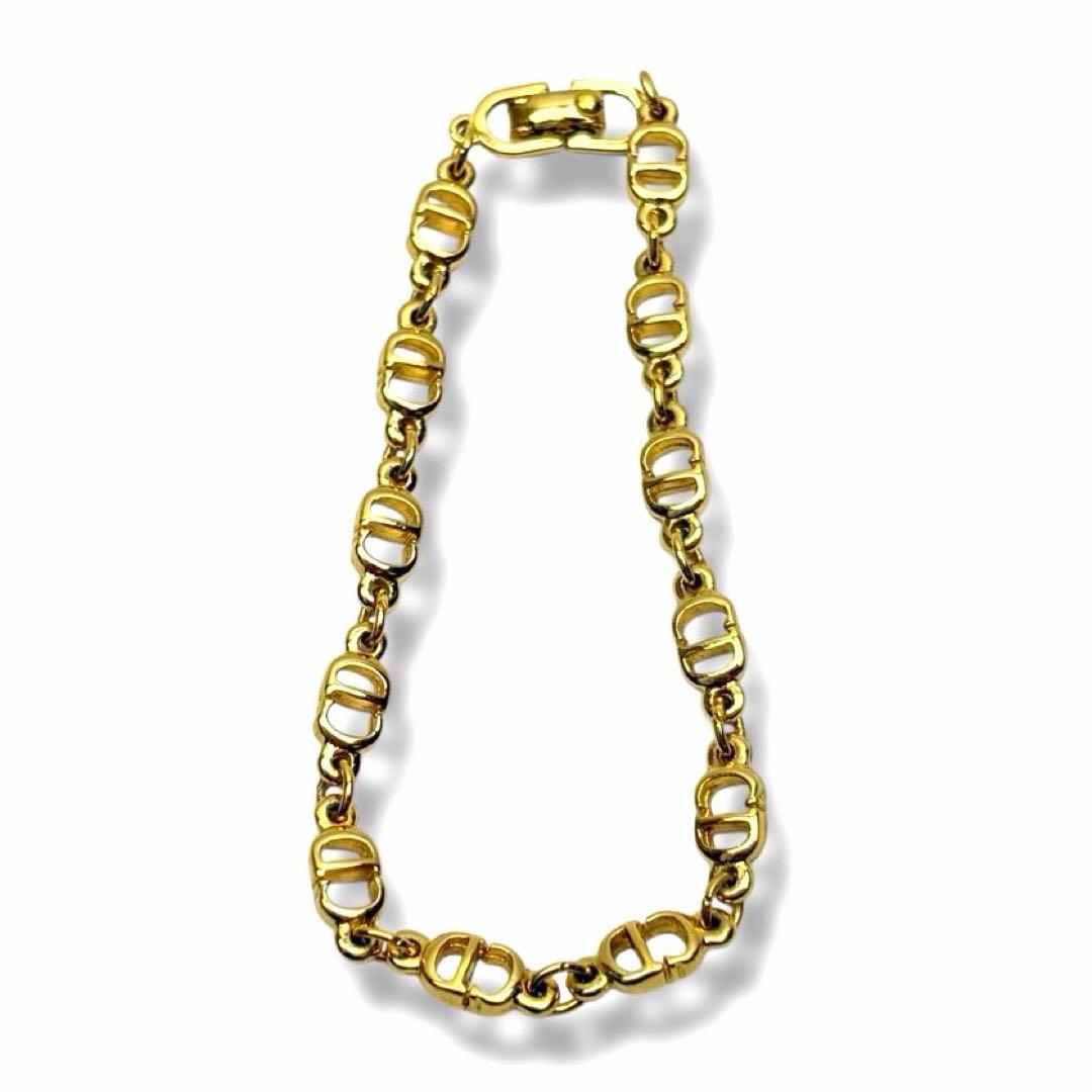 Christian Dior CDロゴ ブレスレット ゴールド ヴィンテージ