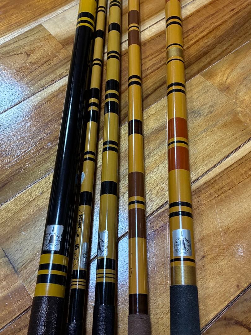 エビス 名門 グラスロッド レトロ 釣り竿 布袋付き 5本 まとめ