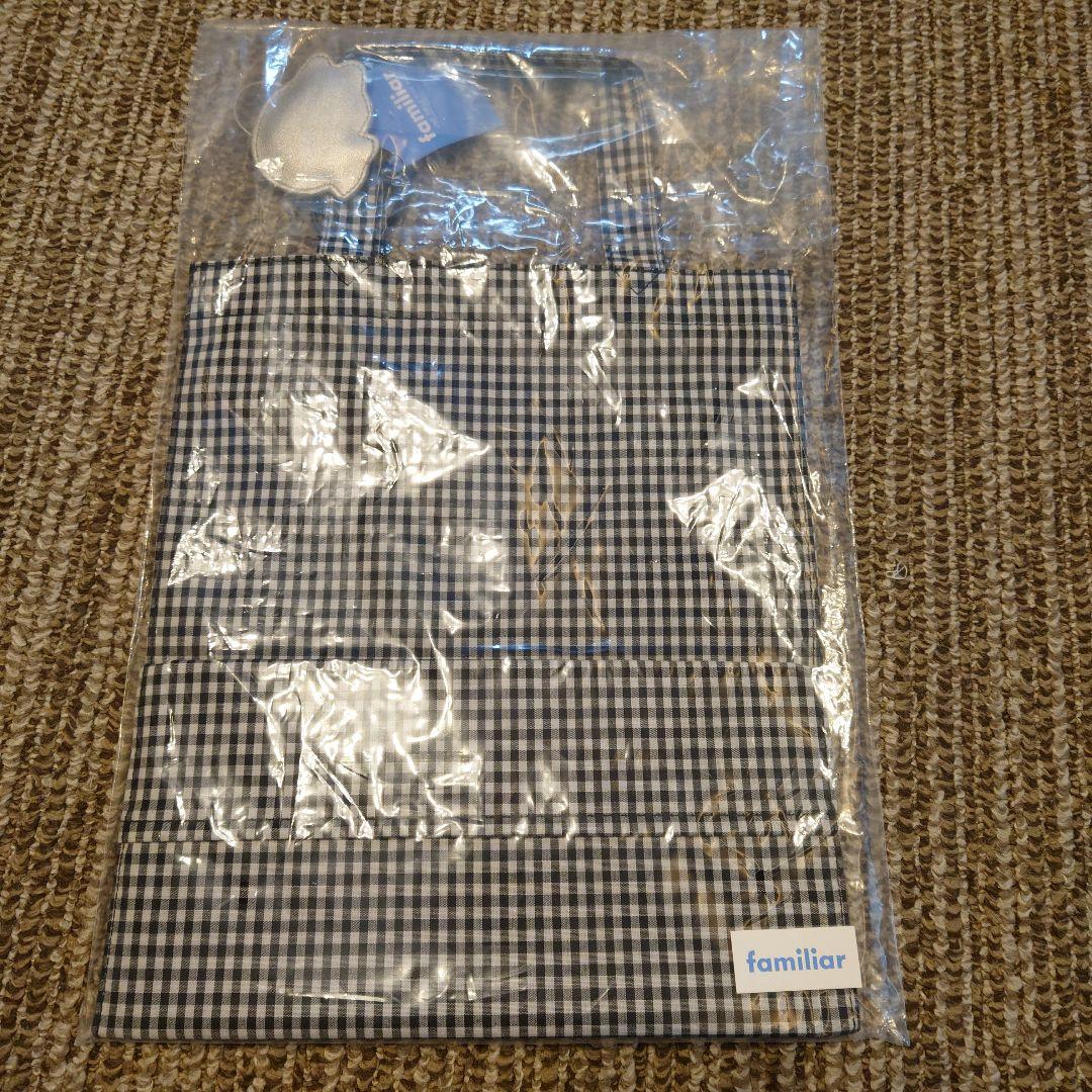 未使用 ファミリア トートバッグ ギンガムチェック