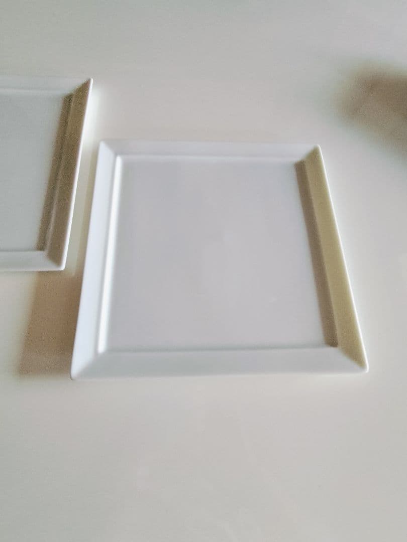 ベルナルド、フランス製　ホワイト横長皿 約25cm✕13cm エッジデザイン