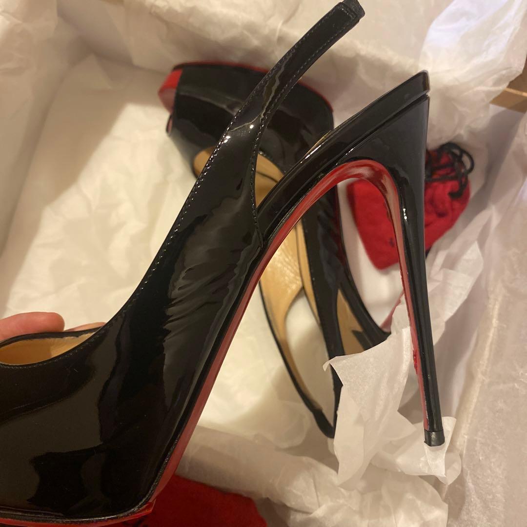 【花】ルブタン パンプス BLACK 37 RED