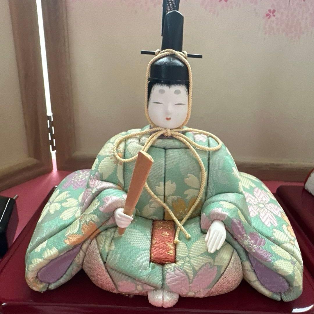 雛人形　桐箱付き 真多呂　木目込み人形　コンパクト　 お雛祭り
