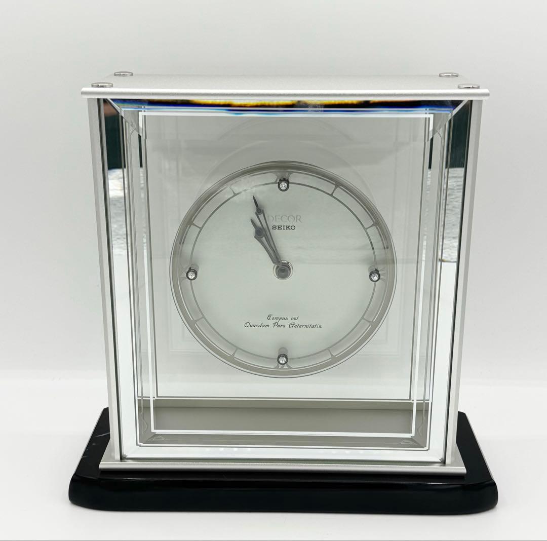 【希少】SEIKO 置き時計 AZ739S DECOR デコール スワロフスキー