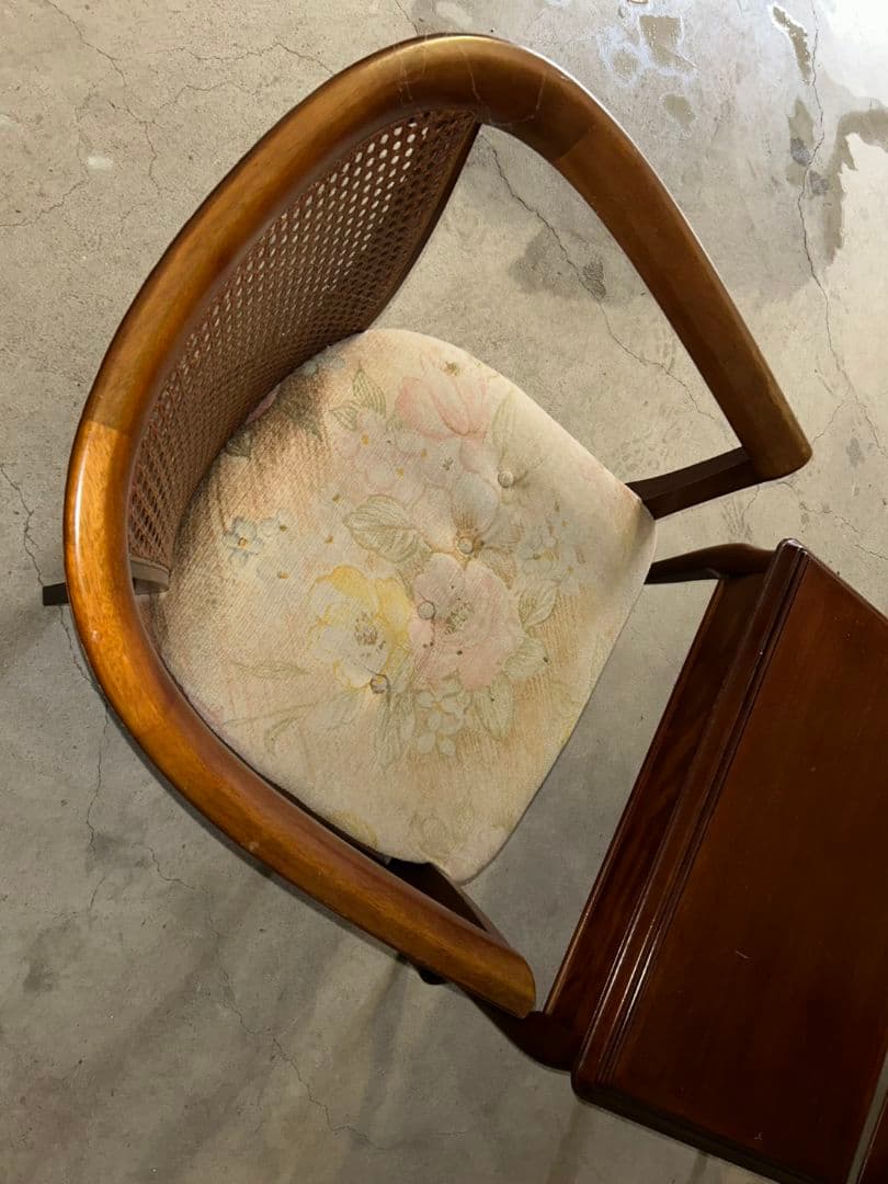 マルニ木工 80年代ビンテージ 小型テーブル、チェアーセット 引き取り限定！