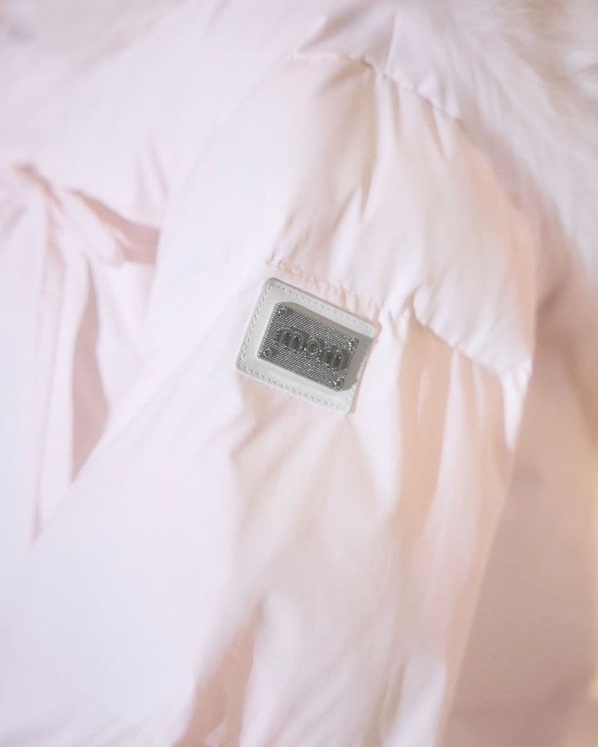 ミシェルマカロン　ファーフードリボンダウンコート　ピンク　XS　残り1