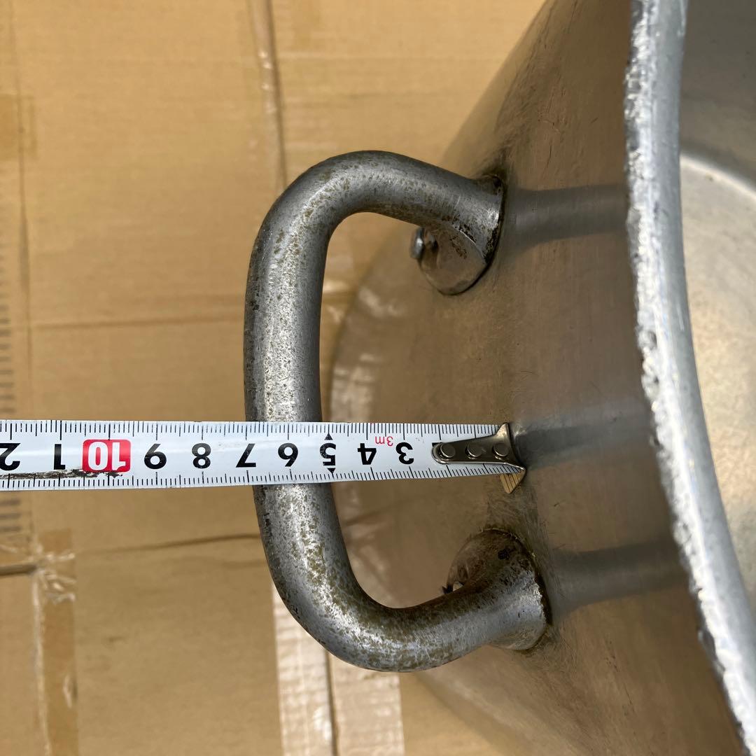 業務用　大型アルミ製寸胴鍋　大容量　2ハンドル　内径約48㎝　分厚いアルミ製