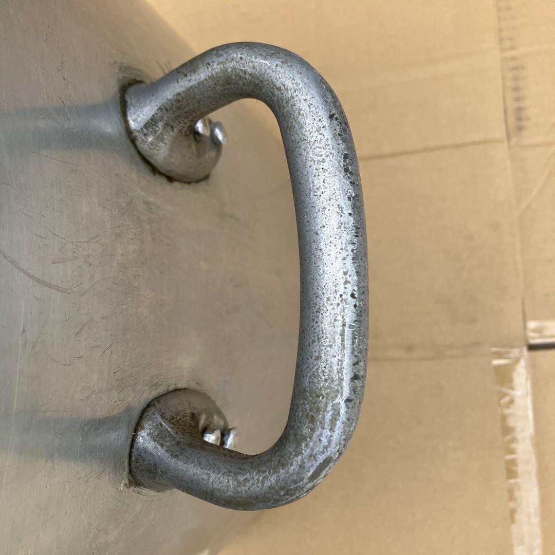 業務用　大型アルミ製寸胴鍋　大容量　2ハンドル　内径約48㎝　分厚いアルミ製