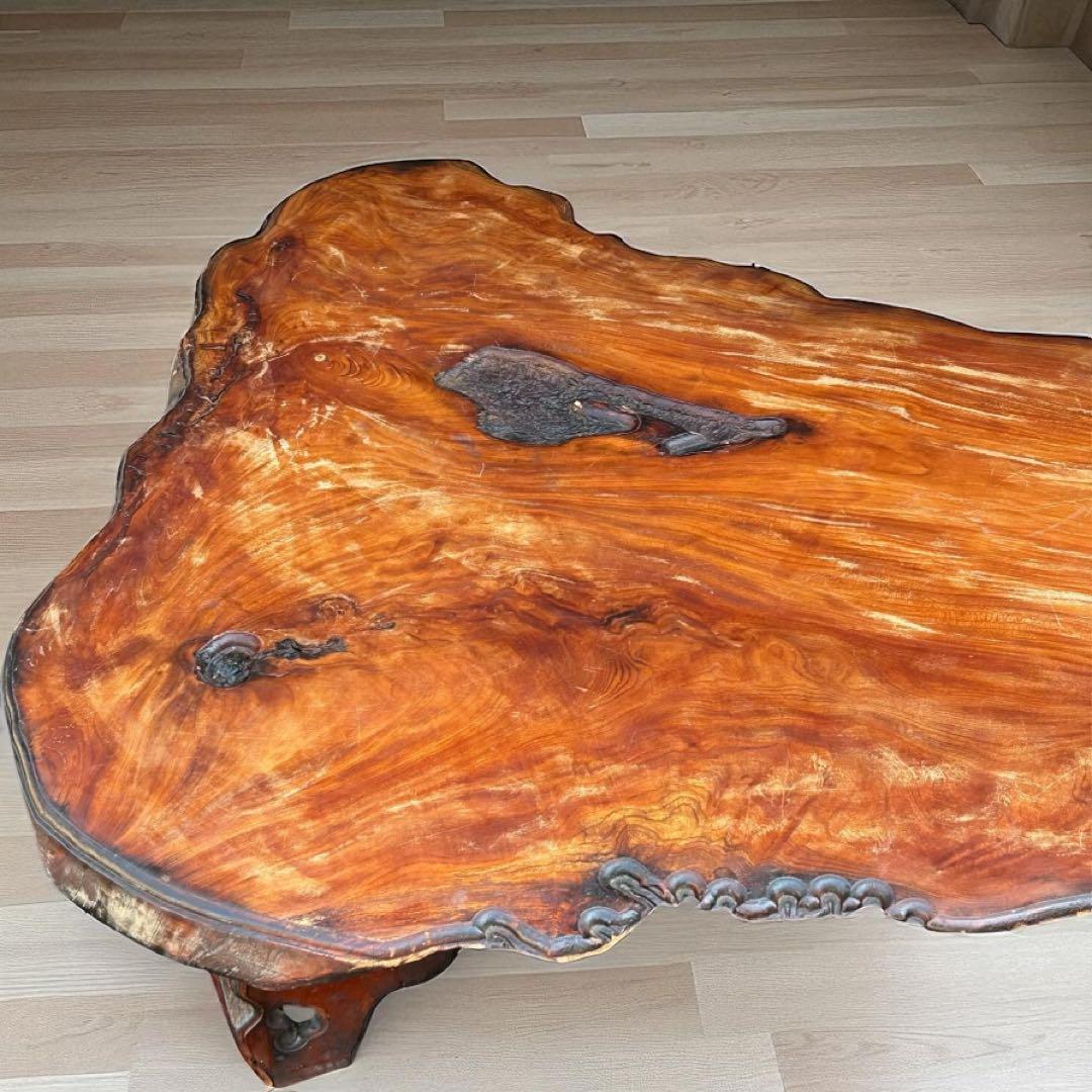 一点物❣️送料無料✨天然木 無垢 一枚板 座卓 アート家具 128cm 和モダン