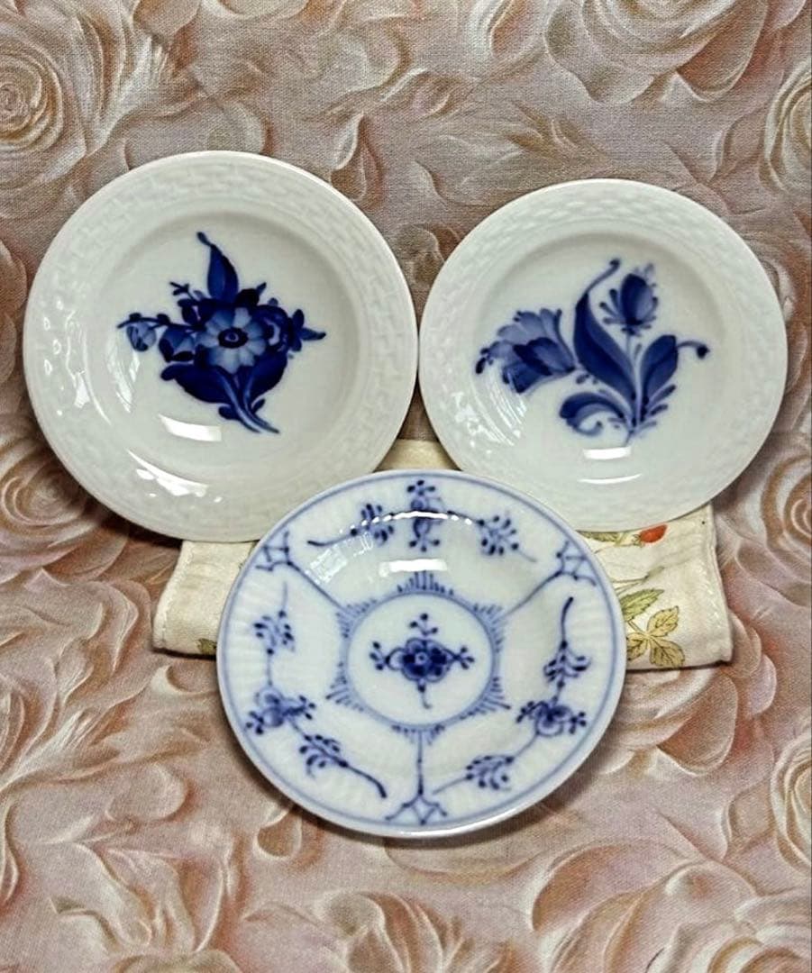 ロイヤルコペンハーゲン 豆皿 小皿 未使用 美品 バタープレートプレート3枚