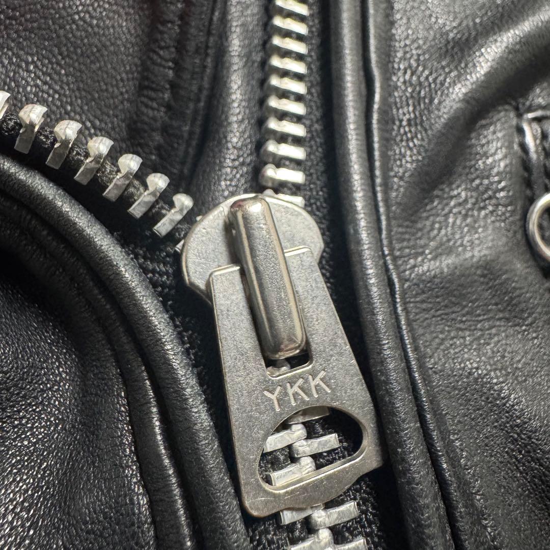 羊革 ダブルライダース 黒×赤 キルティング　y2k ロックテイスト　レディース