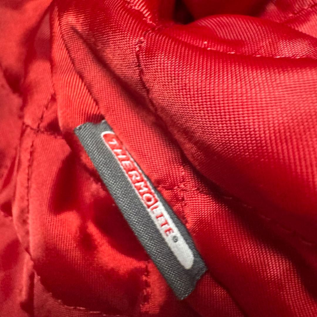 羊革 ダブルライダース 黒×赤 キルティング　y2k ロックテイスト　レディース