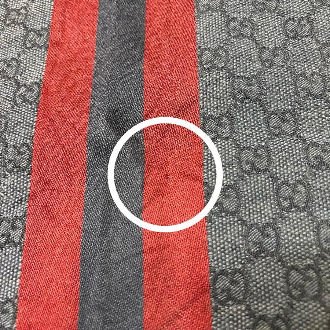 人気✨GUCCI グッチ GG柄 ネイビー レッド ストライプ マフラー