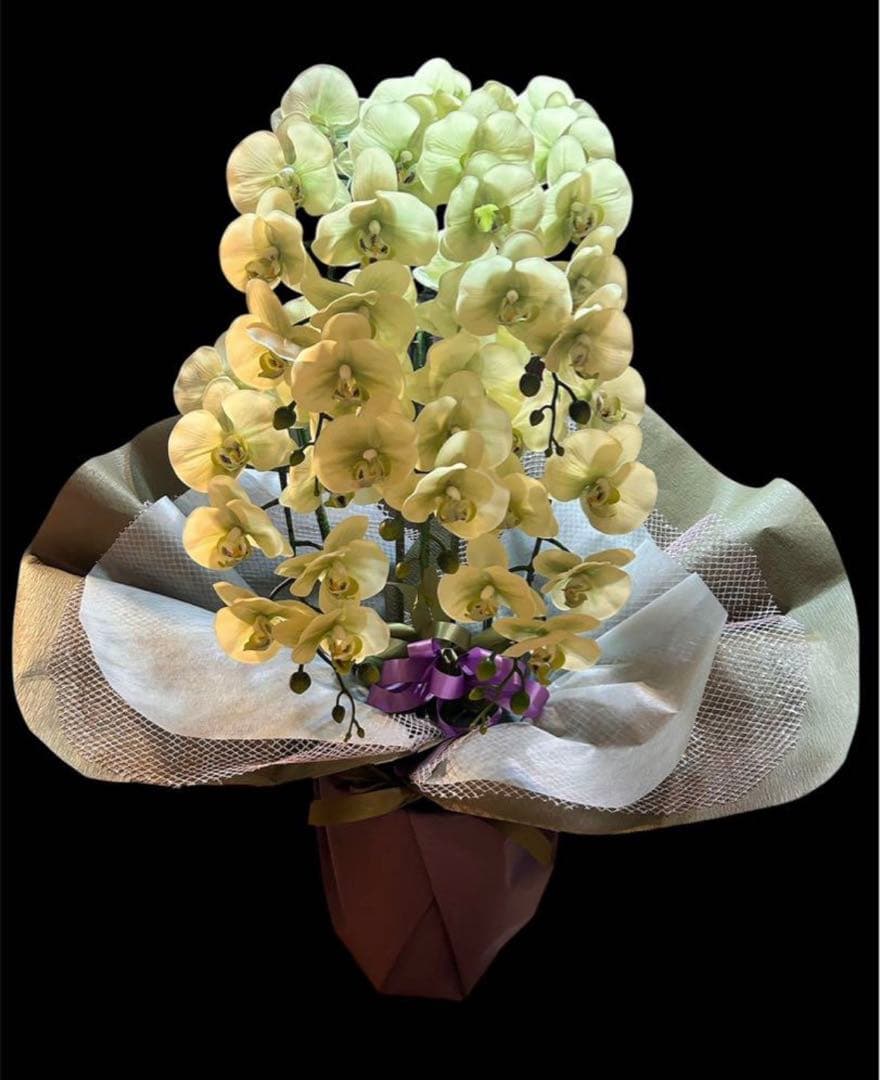 光触媒　人工観葉植物　ウォールグリーン　フェイクグリーン　リアル胡蝶蘭8755