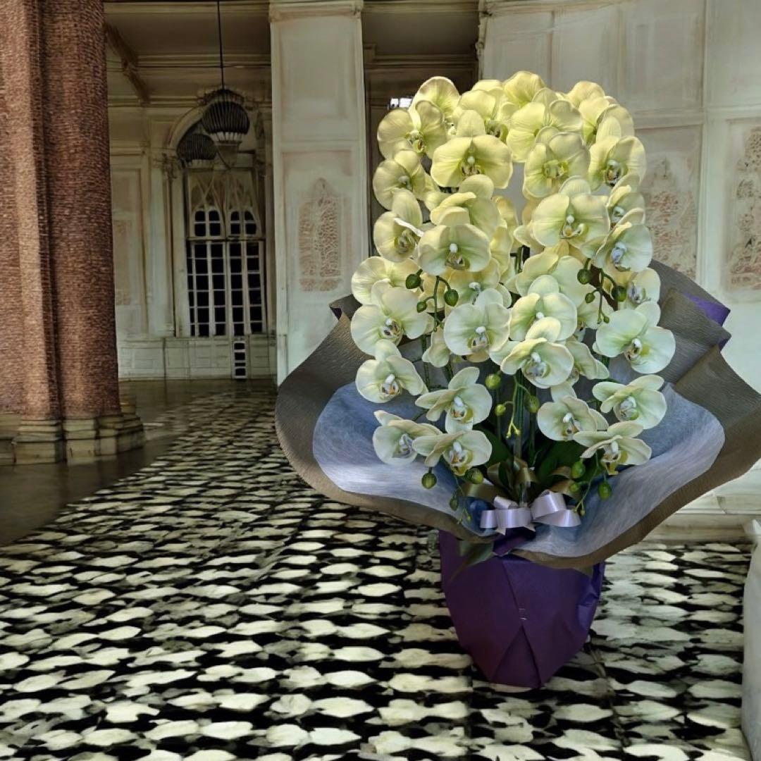 光触媒　人工観葉植物　ウォールグリーン　フェイクグリーン　リアル胡蝶蘭8755