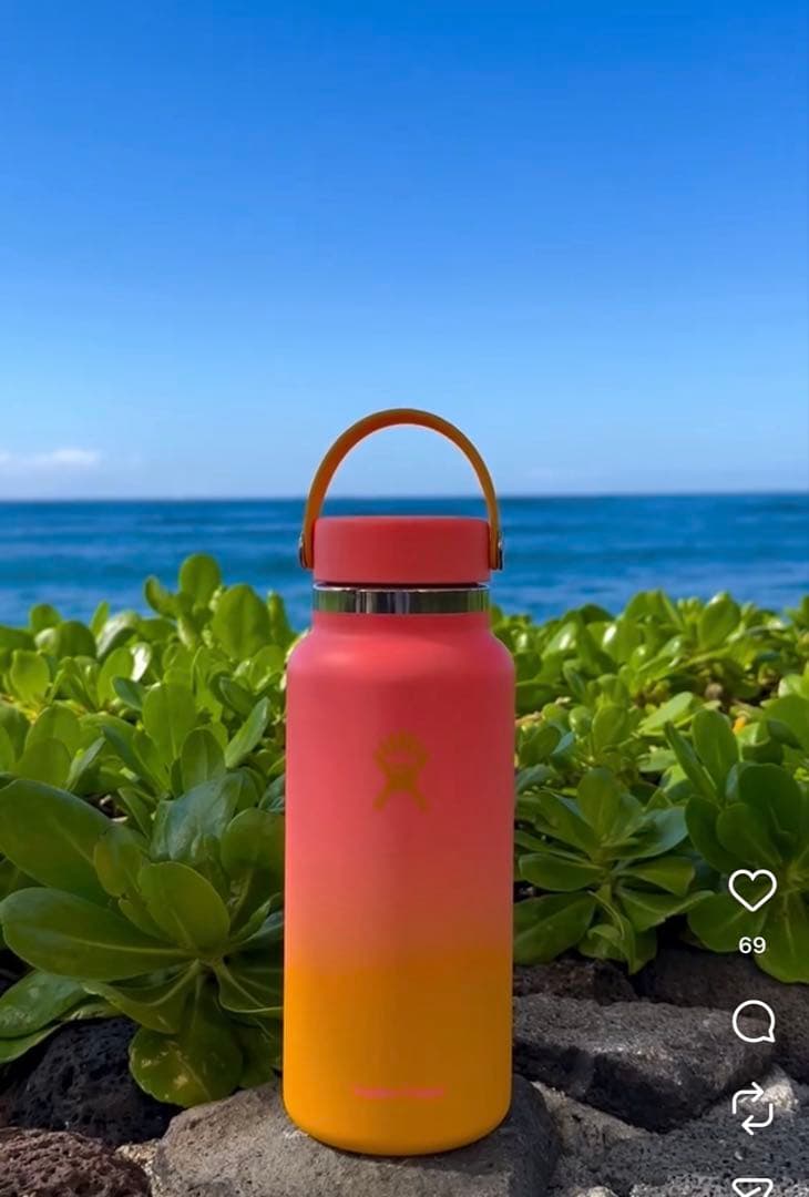【ハワイ限定】Hydro Flask グラデーション水筒32oz オレンジピンク