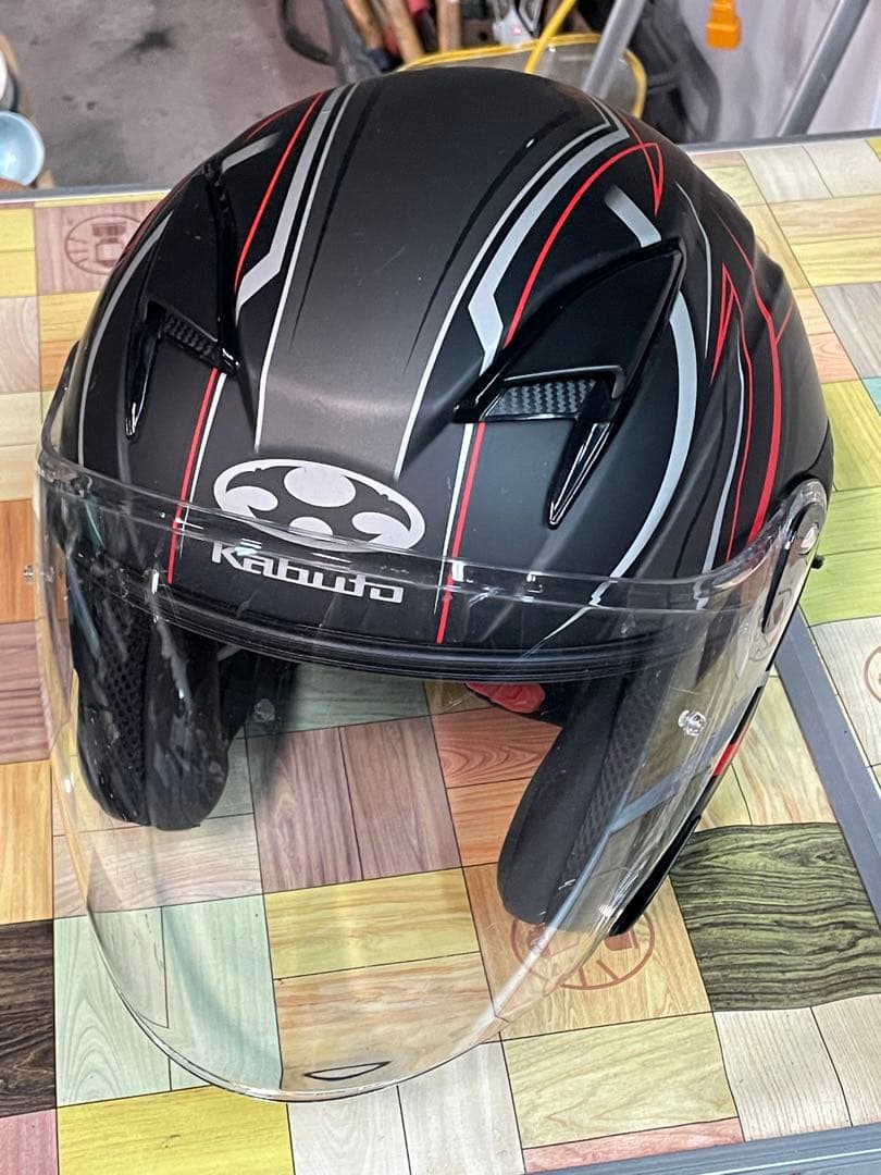 Kabuto ヘルメット ブラック/レッドXLサイズ