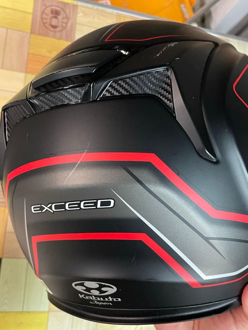 Kabuto ヘルメット ブラック/レッドXLサイズ