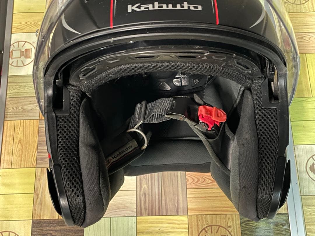 Kabuto ヘルメット ブラック/レッドXLサイズ