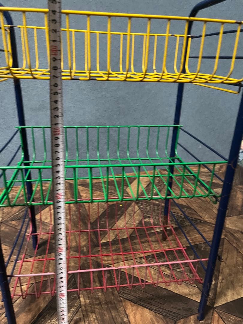 ワイヤーラック レトロポップ 昭和レトロ 当時物 小物入れ