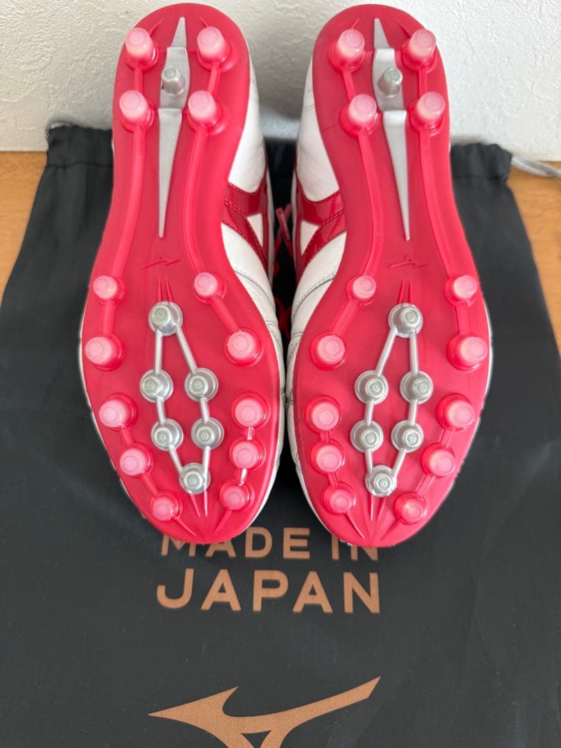 Mizuno サッカーシューズ モレリアII JAPAN AG ホワイト/レッド