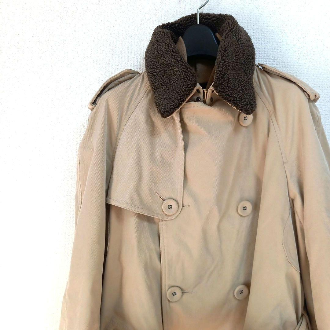 スロウガン Slowgun&co 2way 肉厚ボアライナー付きコート 光沢