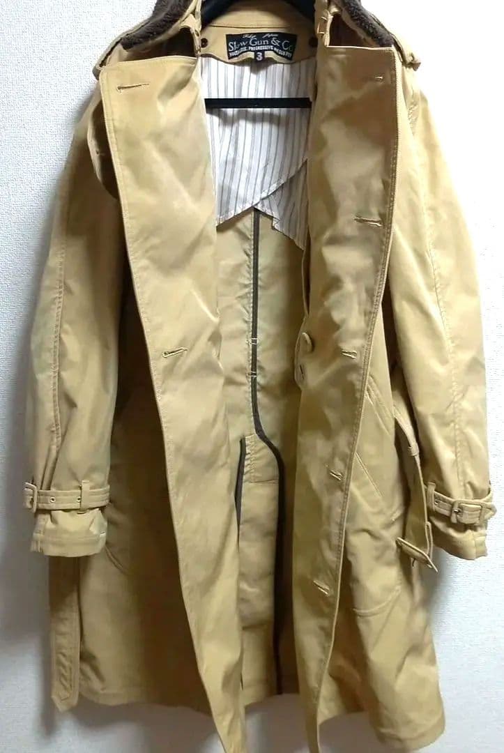 スロウガン Slowgun&co 2way 肉厚ボアライナー付きコート 光沢