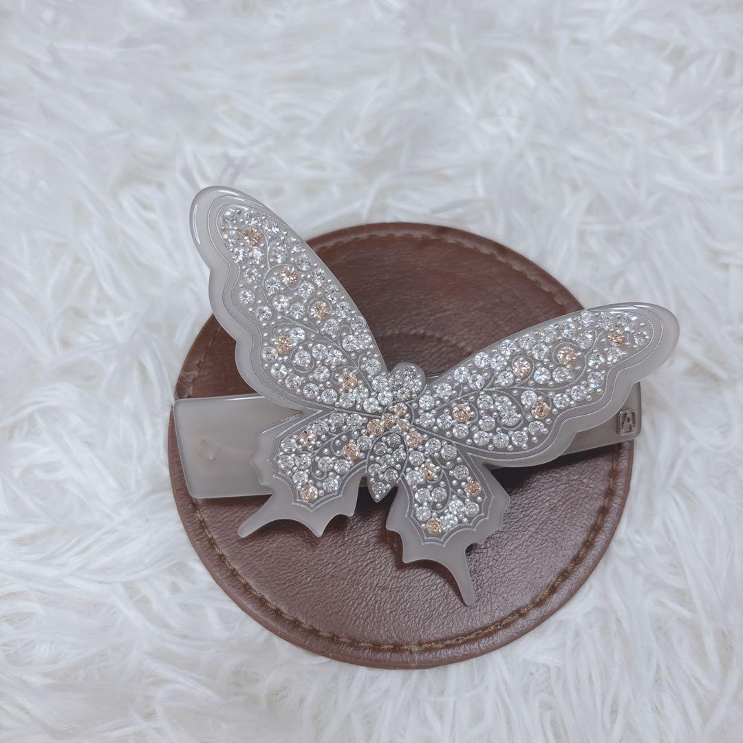 【美品】アレクサンドルドゥパリ　バレッタ　ラインストーン