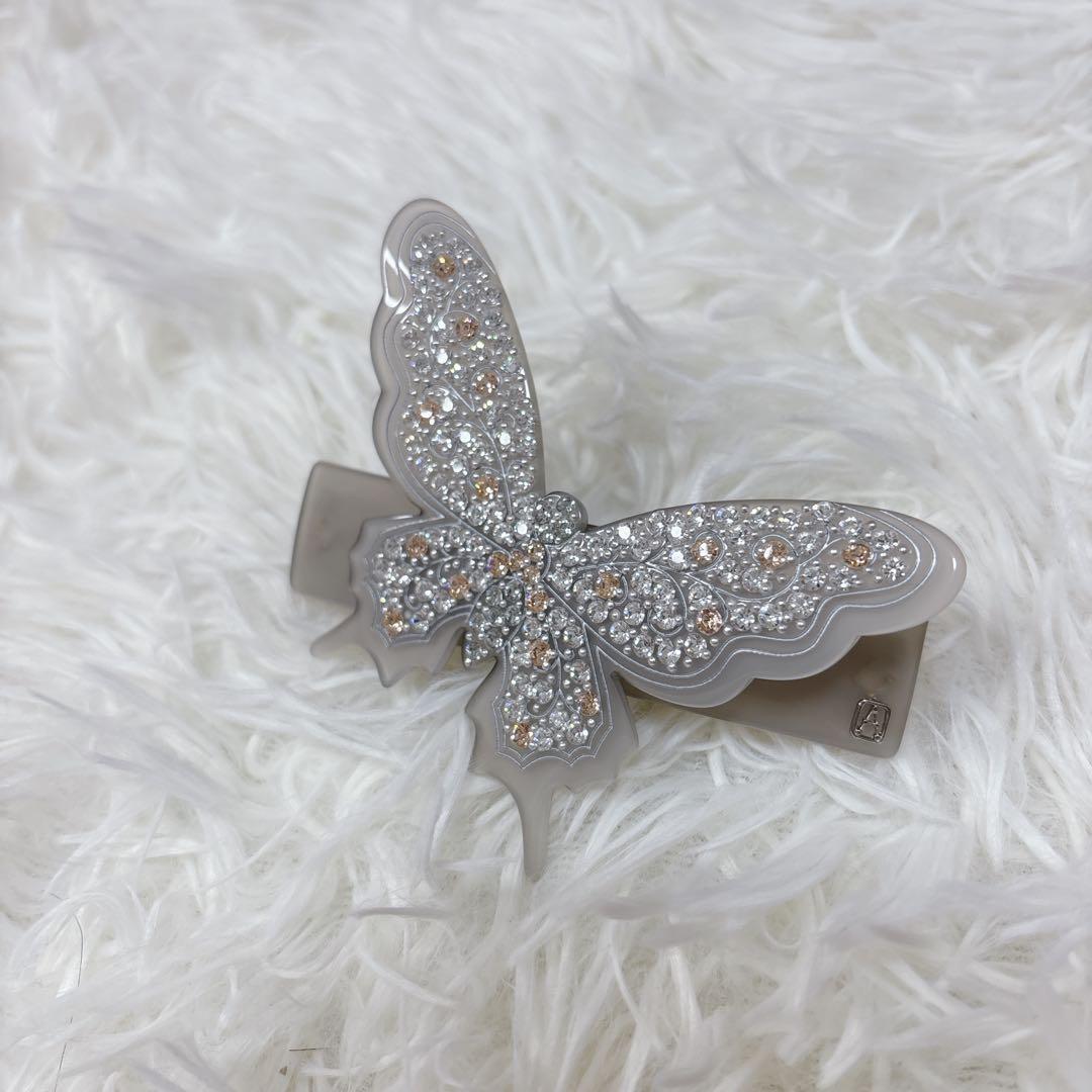 【美品】アレクサンドルドゥパリ　バレッタ　ラインストーン