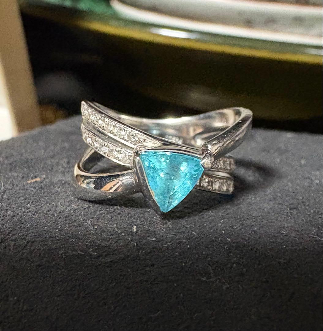 ブラジル産　パライバトルマリン リング　1ct PT900