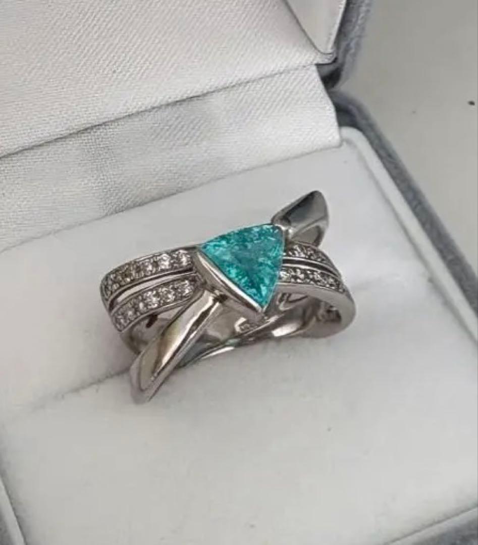 ブラジル産　パライバトルマリン リング　1ct PT900