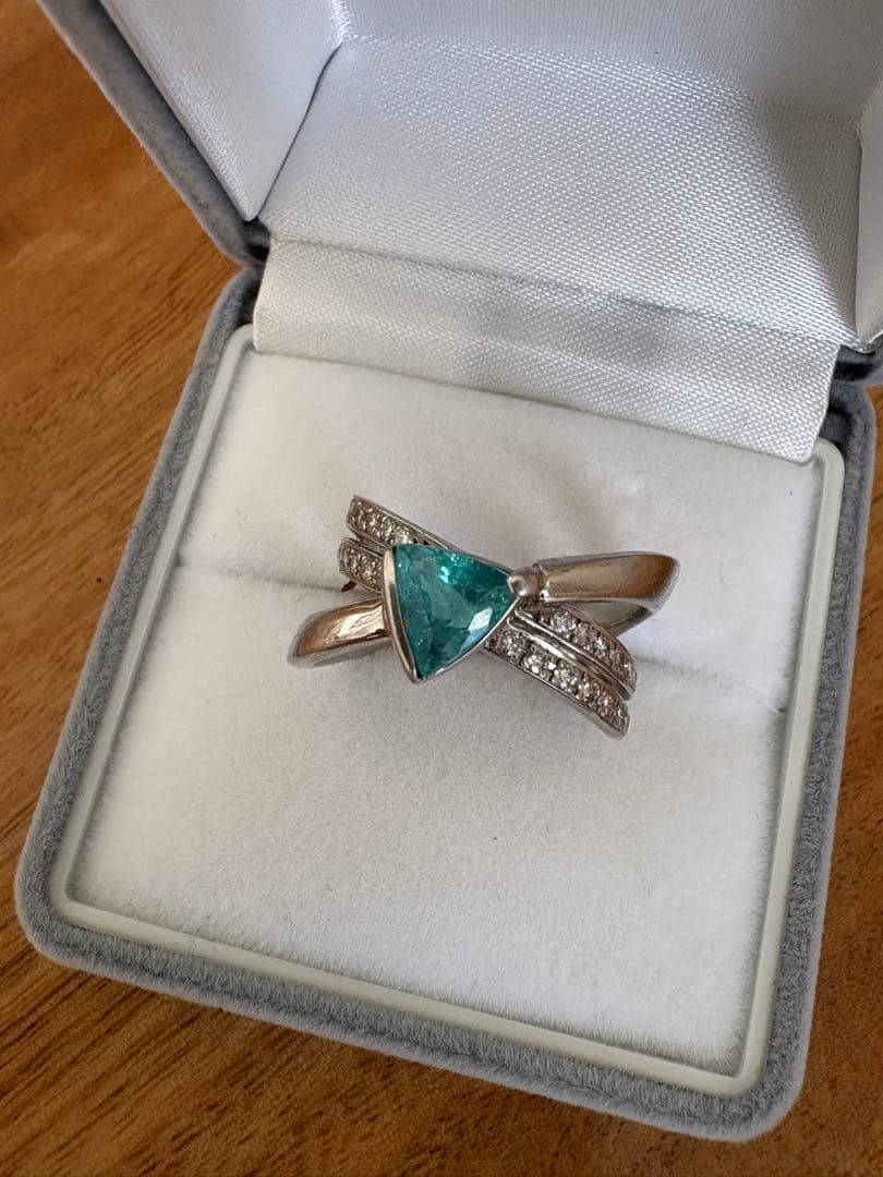 ブラジル産　パライバトルマリン リング　1ct PT900