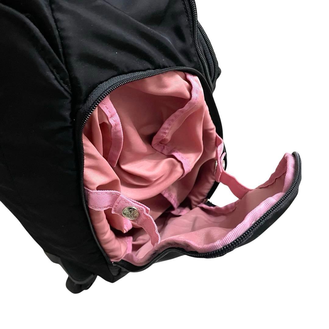 《超美品》カナナプロジェクト キャリーバッグ トート リボン ４輪 ブラック 黒