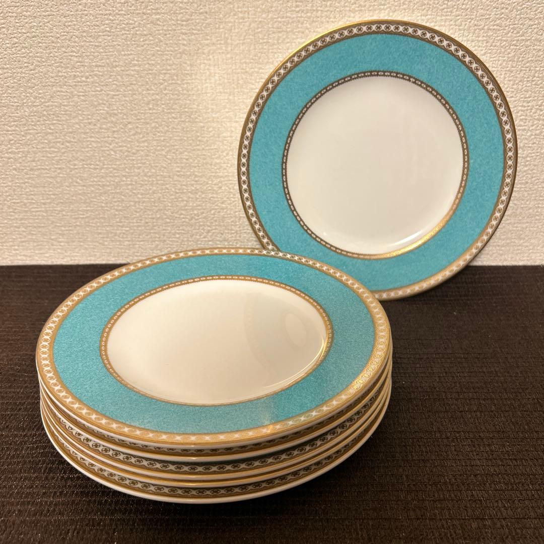 ウェッジウッド　ユーランダー　ターコイズ　デザートプレート　20.5cm