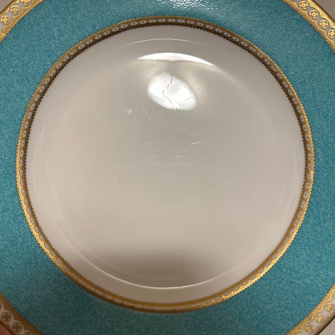 ウェッジウッド　ユーランダー　ターコイズ　デザートプレート　20.5cm