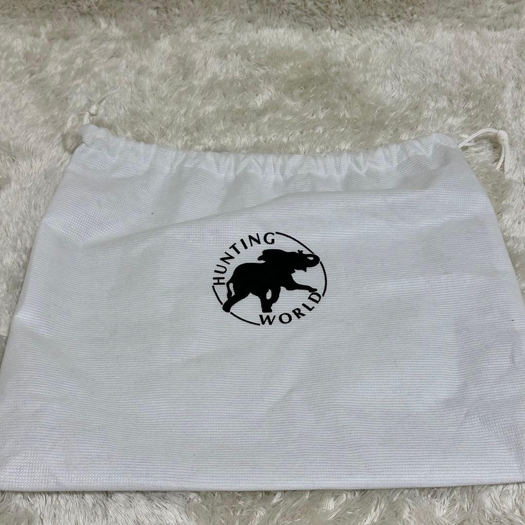 【極美品】ハンティングワールド デニムメッセンジャーバッグ 購入証明書付き