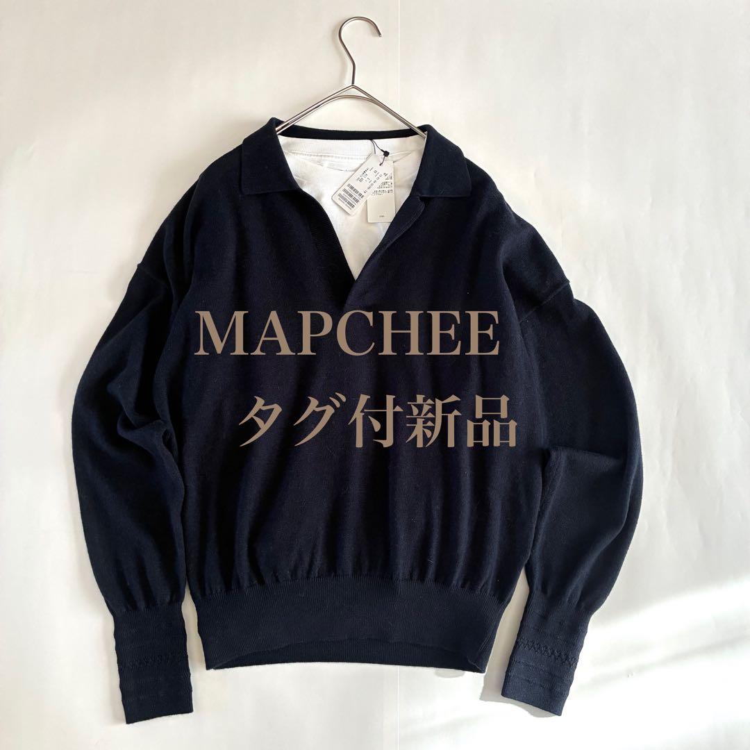 タグ付き新品　マカフィー　ニット　コットンウール ポロプルオーバー