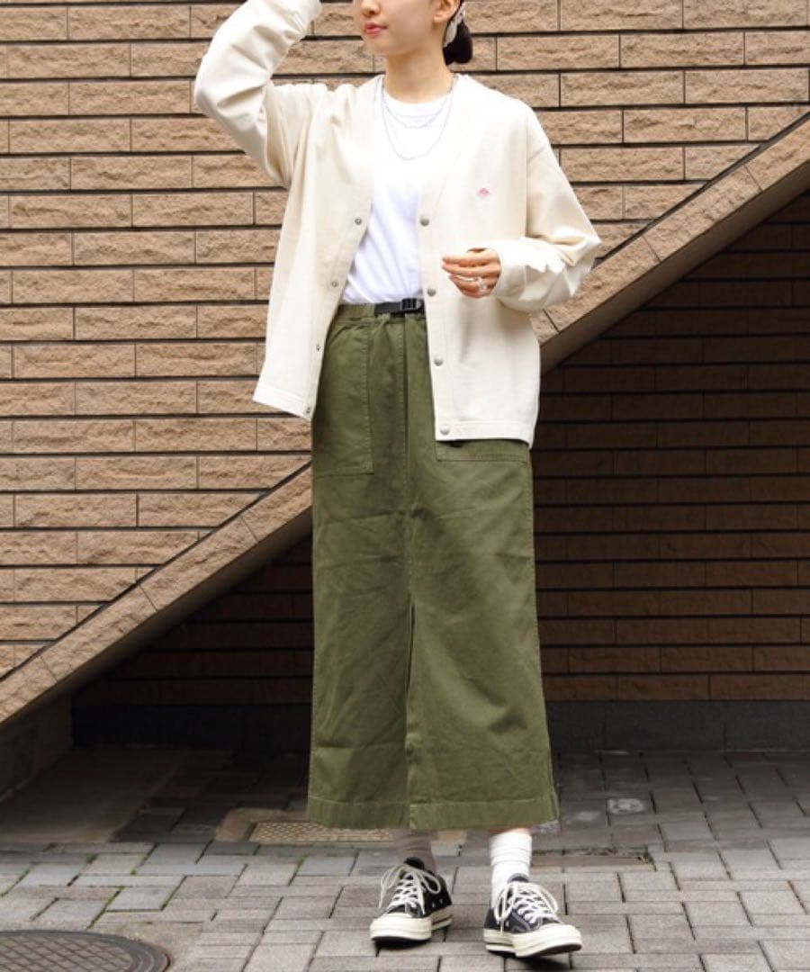 DANTON ドットボタンVネックカーディガン　42