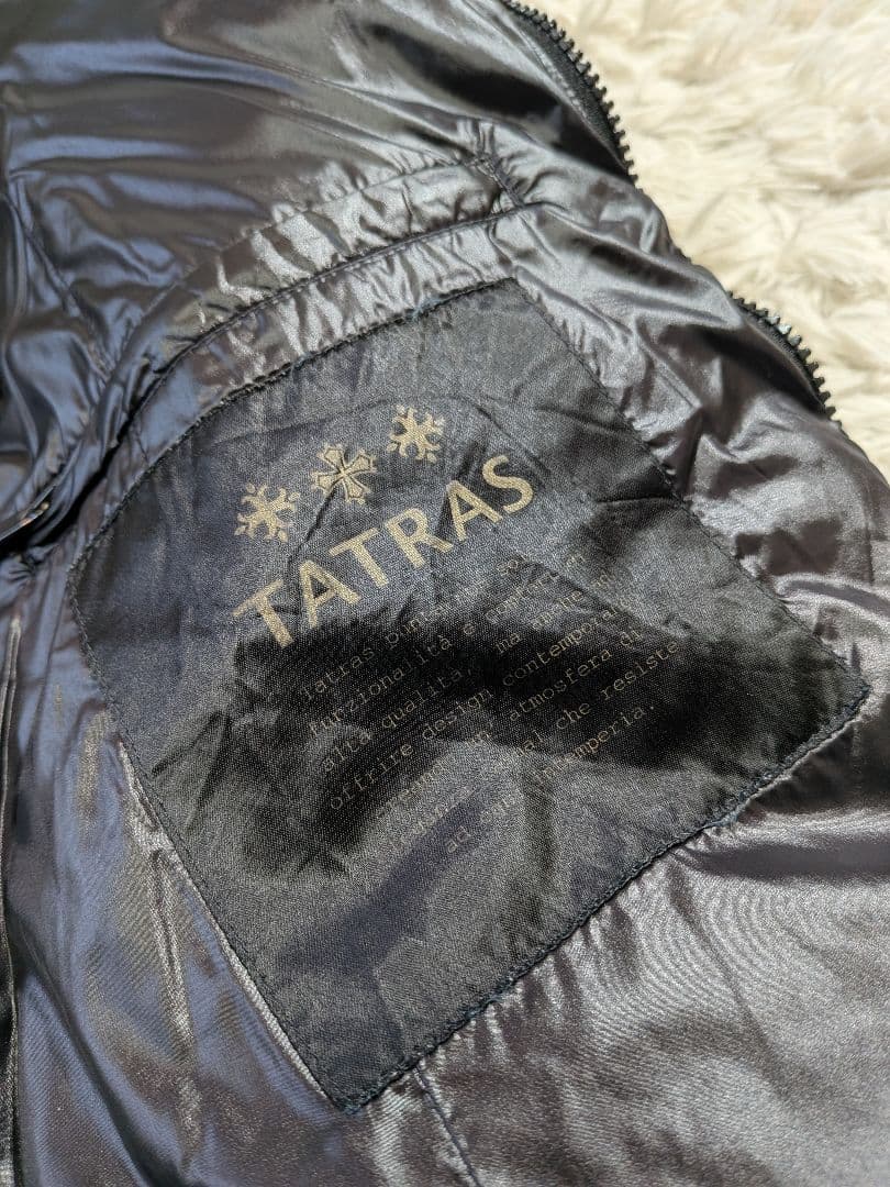 未使用級タトラス パルマ ダウンコート ロング丈 キルティング ベルト 黒 XL