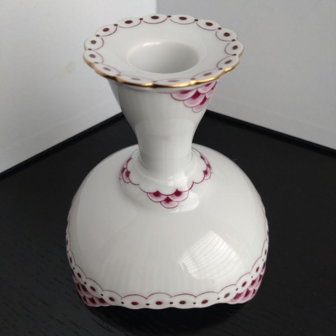 ロイヤル・コペンハーゲン バーガンディ プリンセス キャンドルスタンド